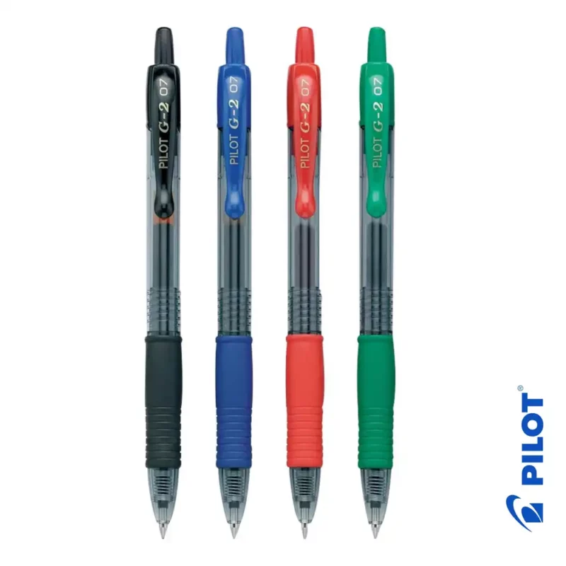 Pilot G2 07 disponible en Papelería Franja Zamora. Este bolígrafo de tinta gel de 0.7 mm ofrece una escritura suave y precisa. Ideal para tomar notas o escribir con claridad